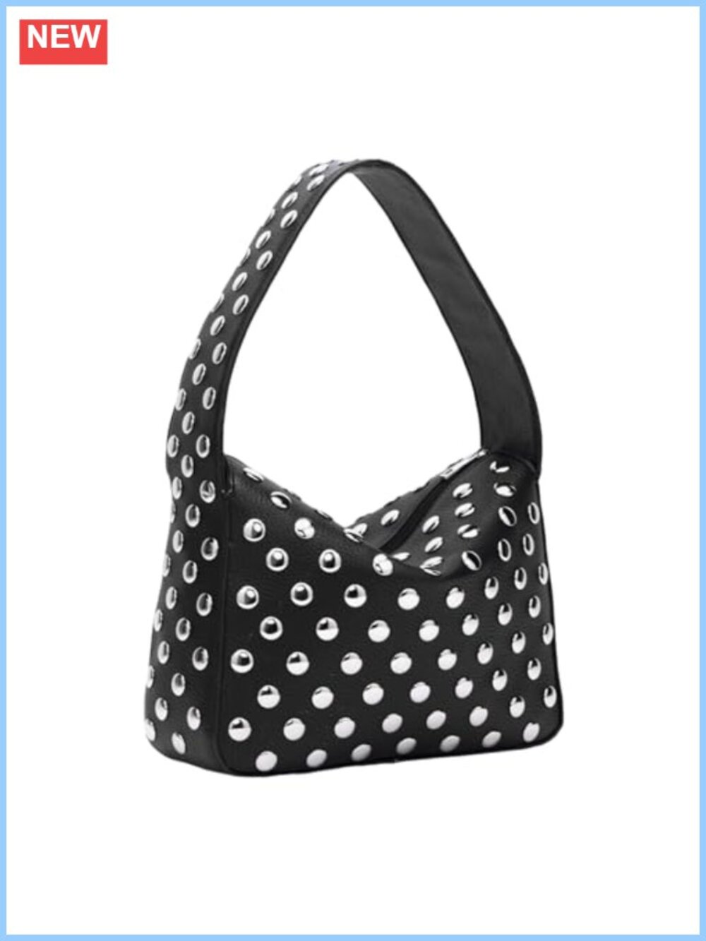 Studded PU Shoulder Bag Y2K Punk Small Purse